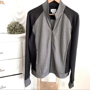 Chase 54 women's golf zipper long sleeve pullover  color black gray Size Large
